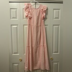 Mud Pie pink and White Striped dress